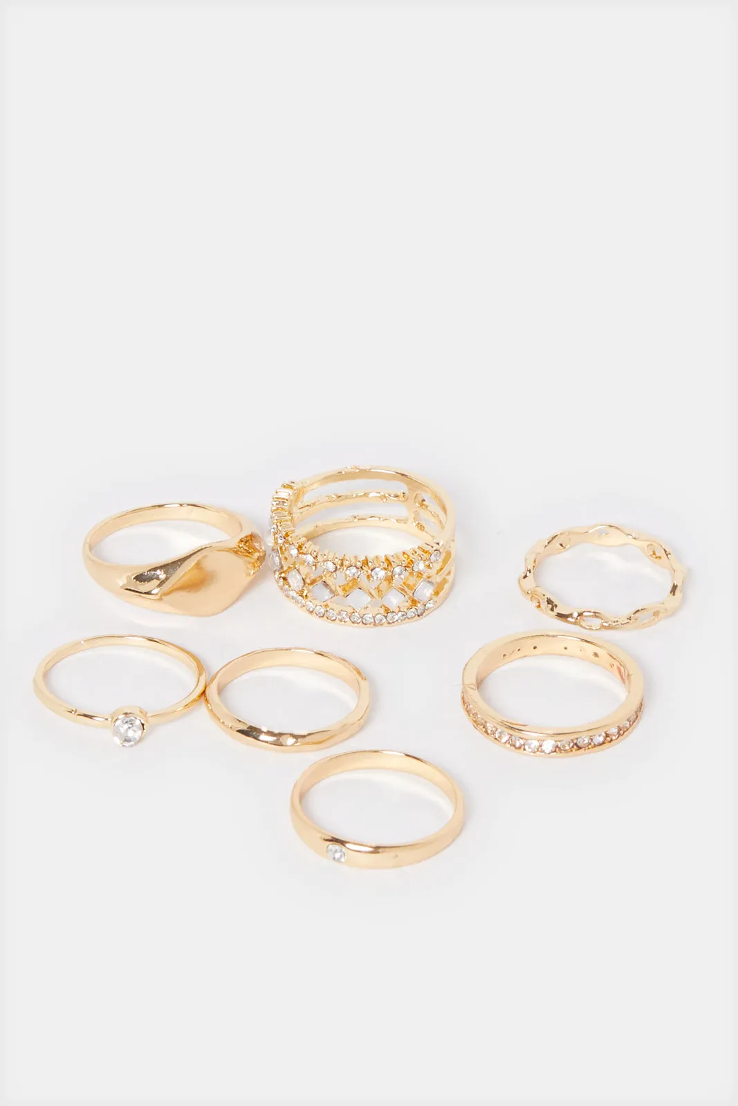 Women Gold Embellished Ring Set (7 Piece) sold by Redtag product image thumbnail 3