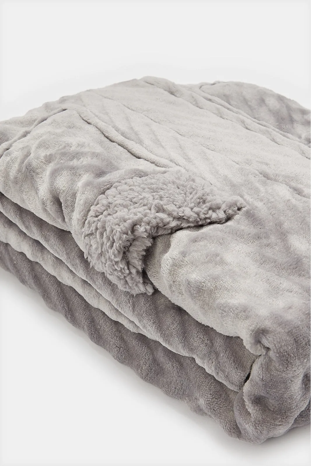 Grey Fleece Sherpa Bathrobe sold by Redtag product image thumbnail 3