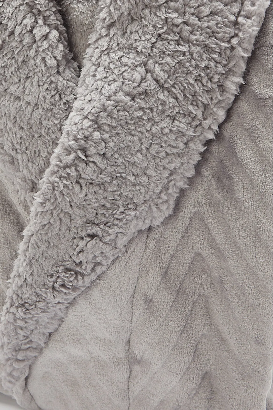 Grey Fleece Sherpa Bathrobe sold by Redtag product image thumbnail 2