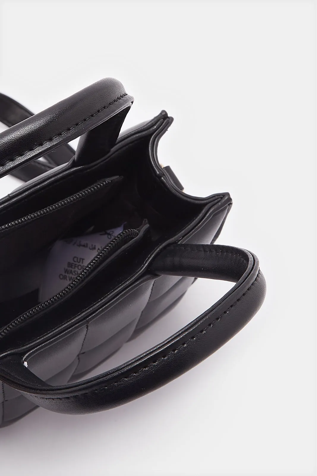 Women Black Textured Messenger Bag sold by Redtag product image thumbnail 4