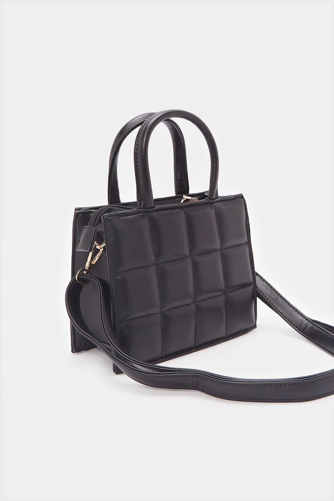 Women Black Textured Messenger Bag sold by Redtag product image thumbnail 2