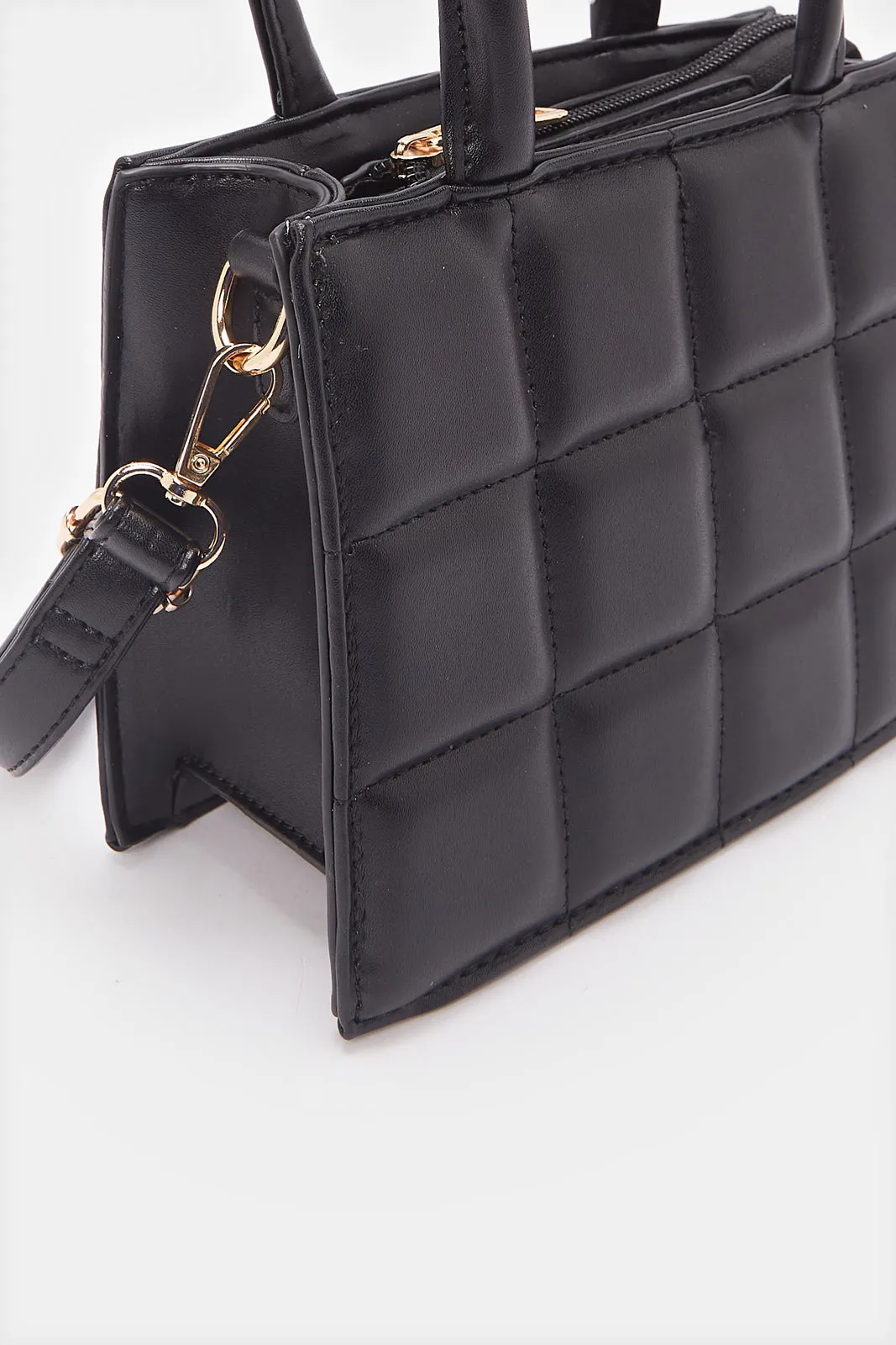 Women Black Textured Messenger Bag sold by Redtag product image thumbnail 3