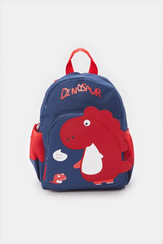 Boys Navy Printed Backpack sold by Redtag