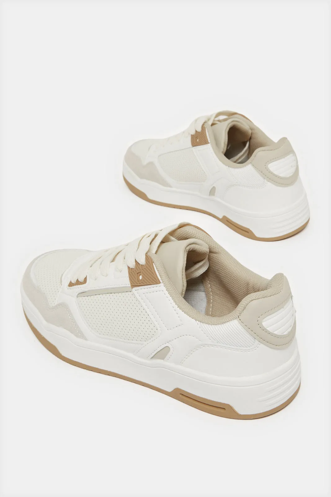 Women Ivory Textured Sneakers sold by Redtag product image thumbnail 4