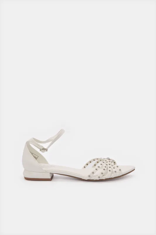 Women White Slingback Shoes sold by Redtag