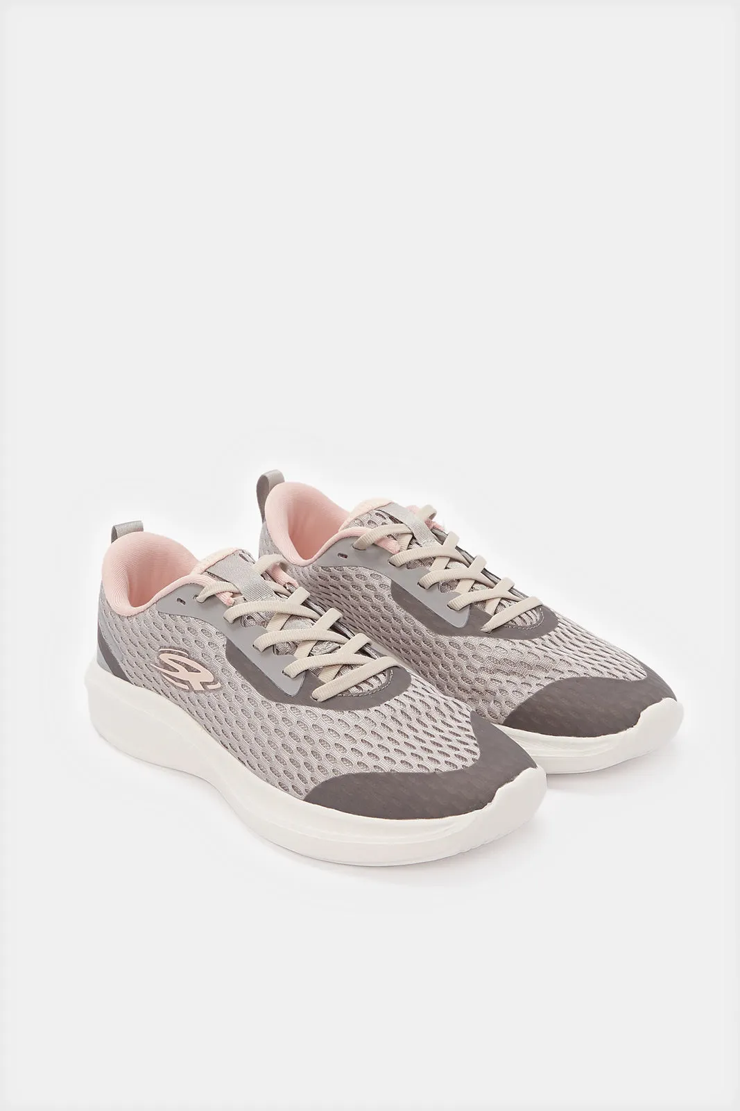 Women Grey Lace Up Sneakers sold by Redtag product image thumbnail 2