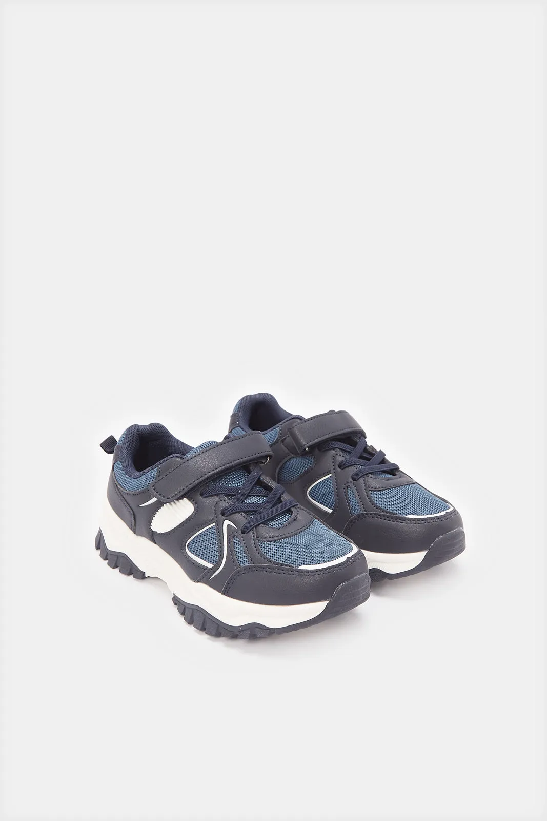 Senior Boys Navy Colour Block Sneakers sold by Redtag product image thumbnail 2