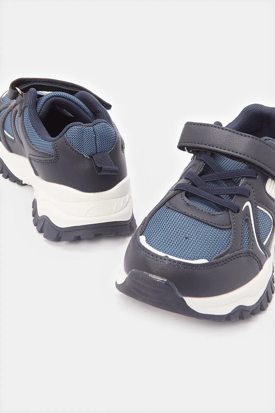 Senior Boys Navy Colour Block Sneakers sold by Redtag product image thumbnail 4