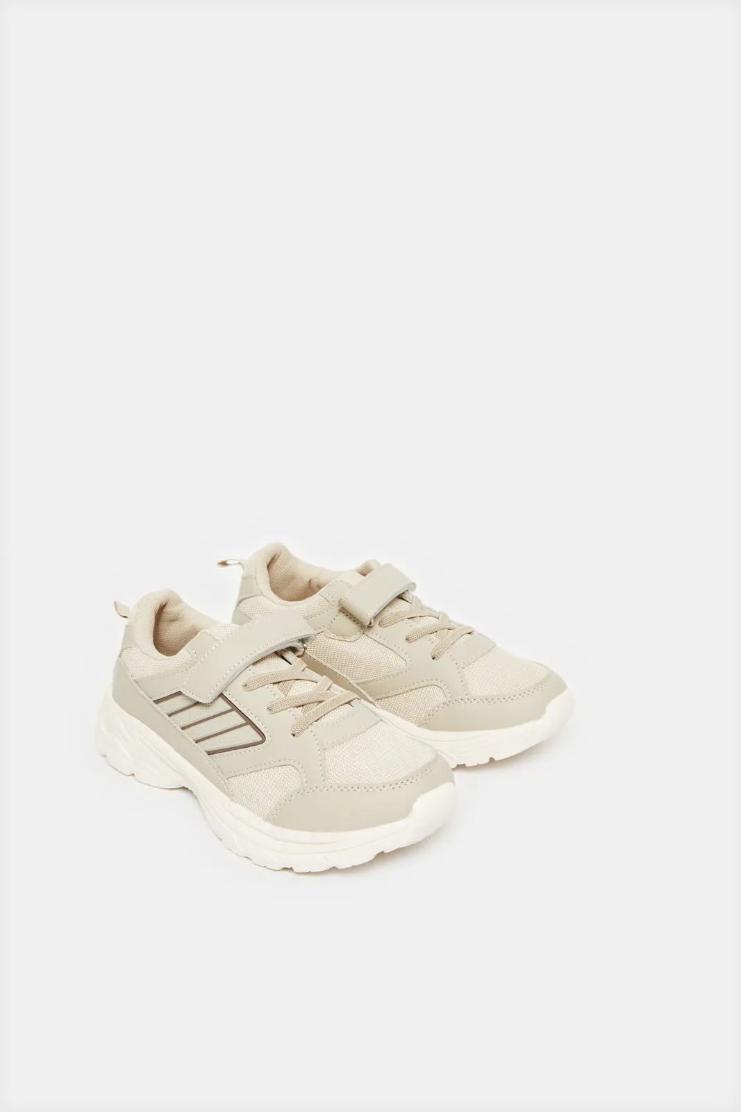 Senior Boys Beige Colour Block Sneakers sold by Redtag product image thumbnail 2