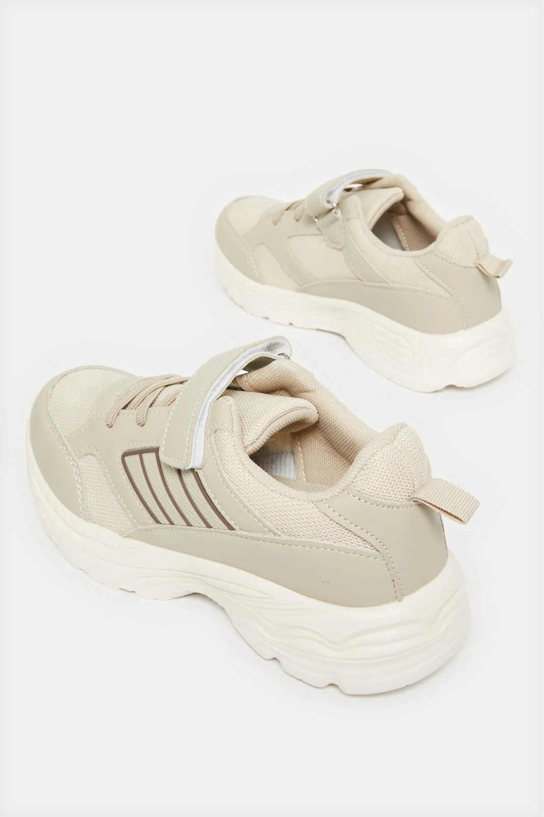 Senior Boys Beige Colour Block Sneakers sold by Redtag product image thumbnail 4