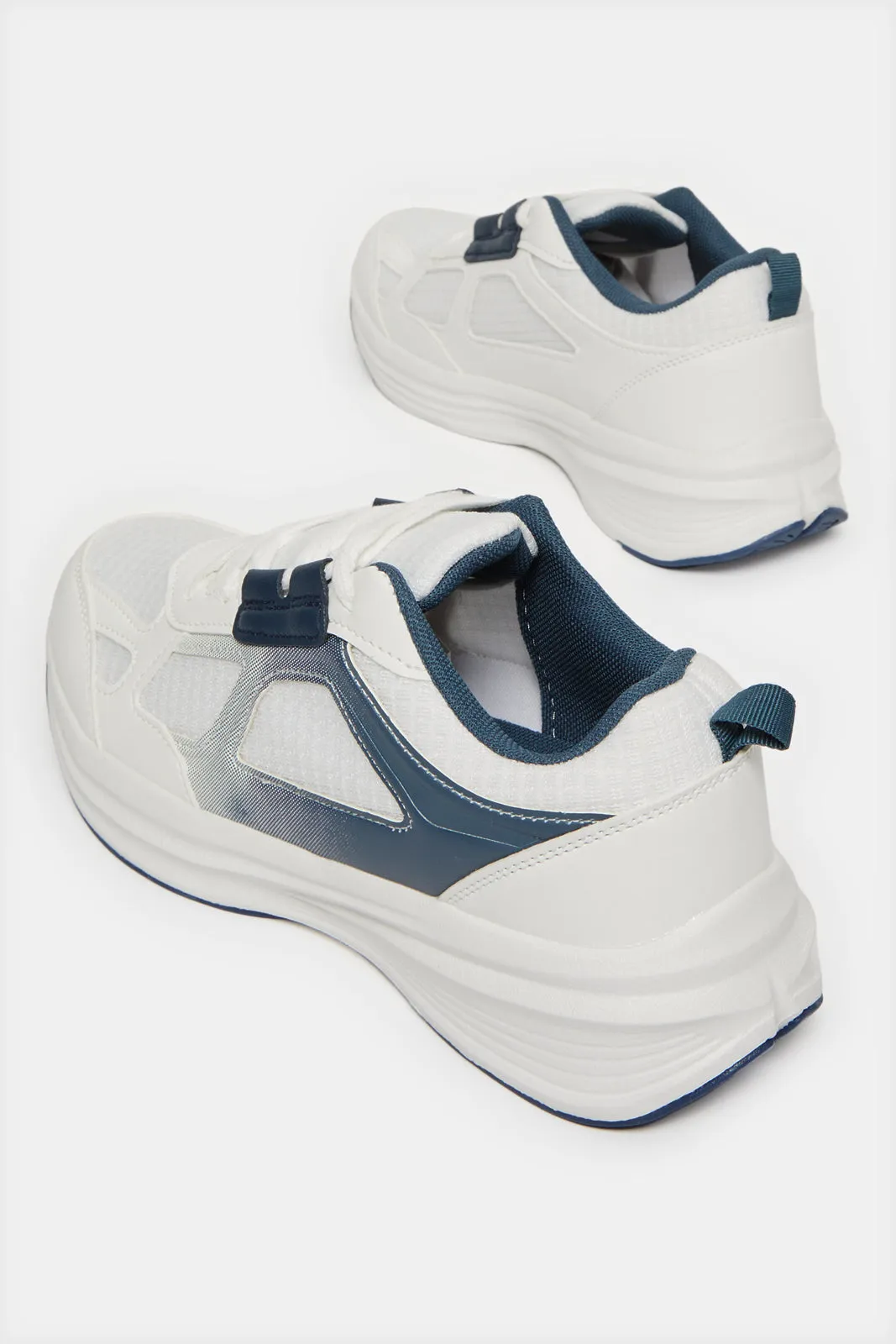 Senior Boys White Colour Block Sneakers sold by Redtag product image thumbnail 4