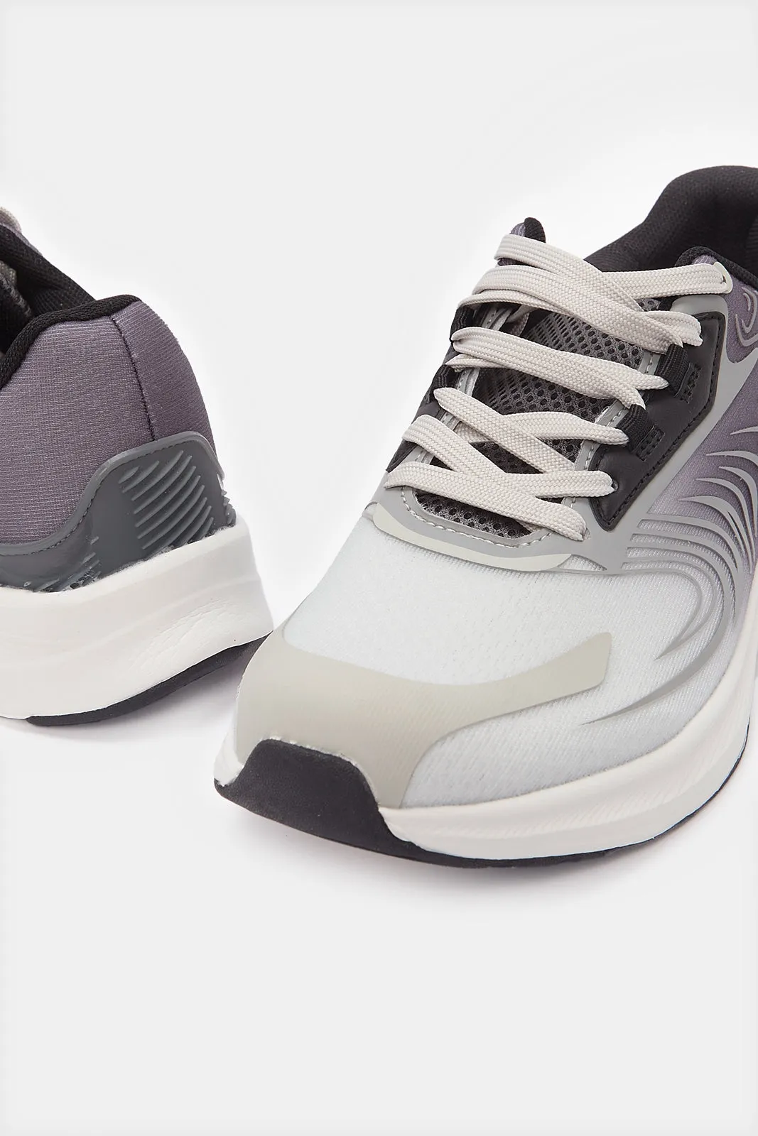 Men Grey Colour Block Chunky Sneakers sold by Redtag product image thumbnail 4