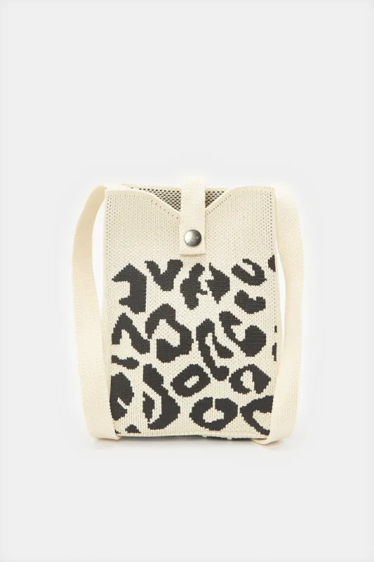 Women White And Black Mobile Wallet sold by Redtag