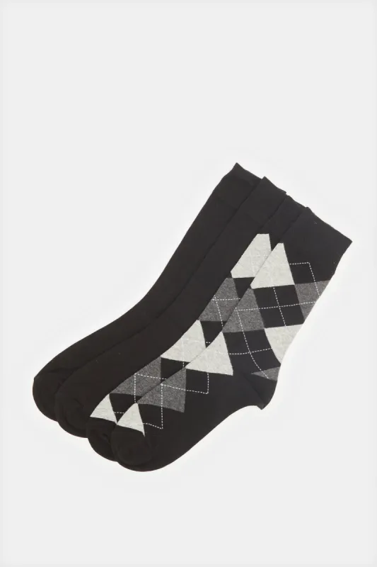 Men Assorted Printed Formal Socks Pack sold by Redtag