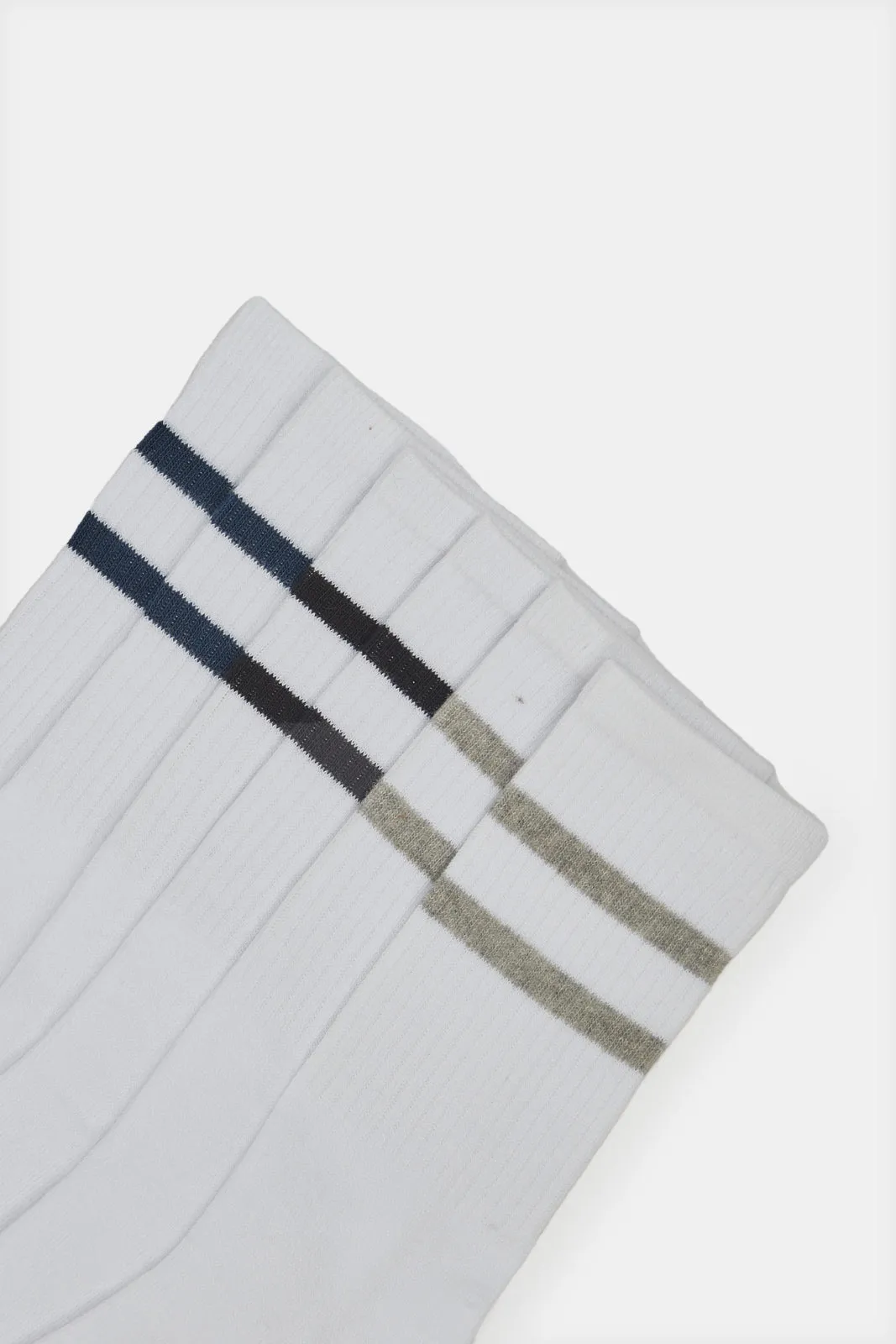 Men White Rib Ankle Socks Pack sold by Redtag product image thumbnail 2