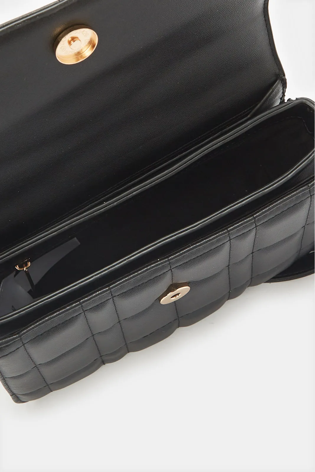 Women Black Textured Messenger Bag sold by Redtag product image thumbnail 4