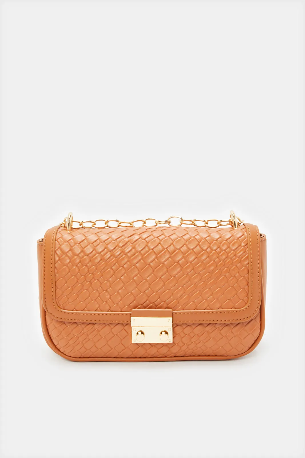 Women Tan Flap Messenger Bag sold by Redtag