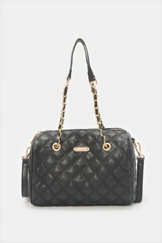 Women Black Embellished Bollin Bag sold by Redtag