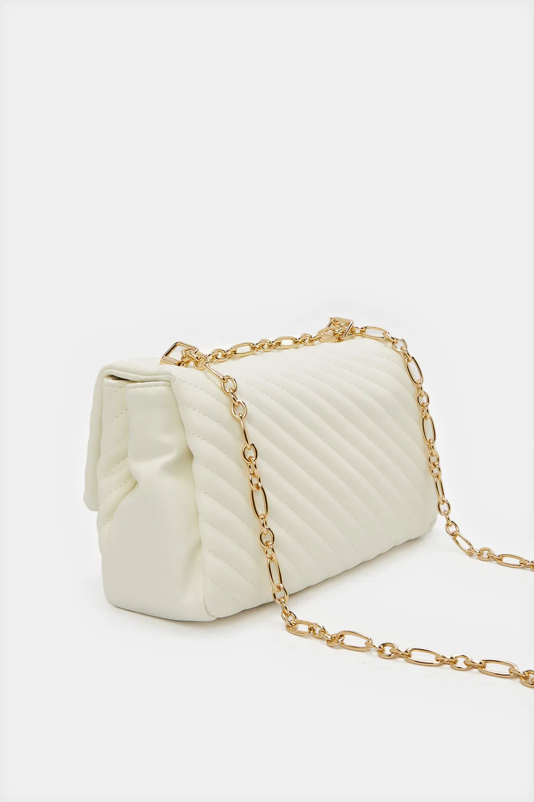 Women White Textured Messenger Bag sold by Redtag product image thumbnail 2