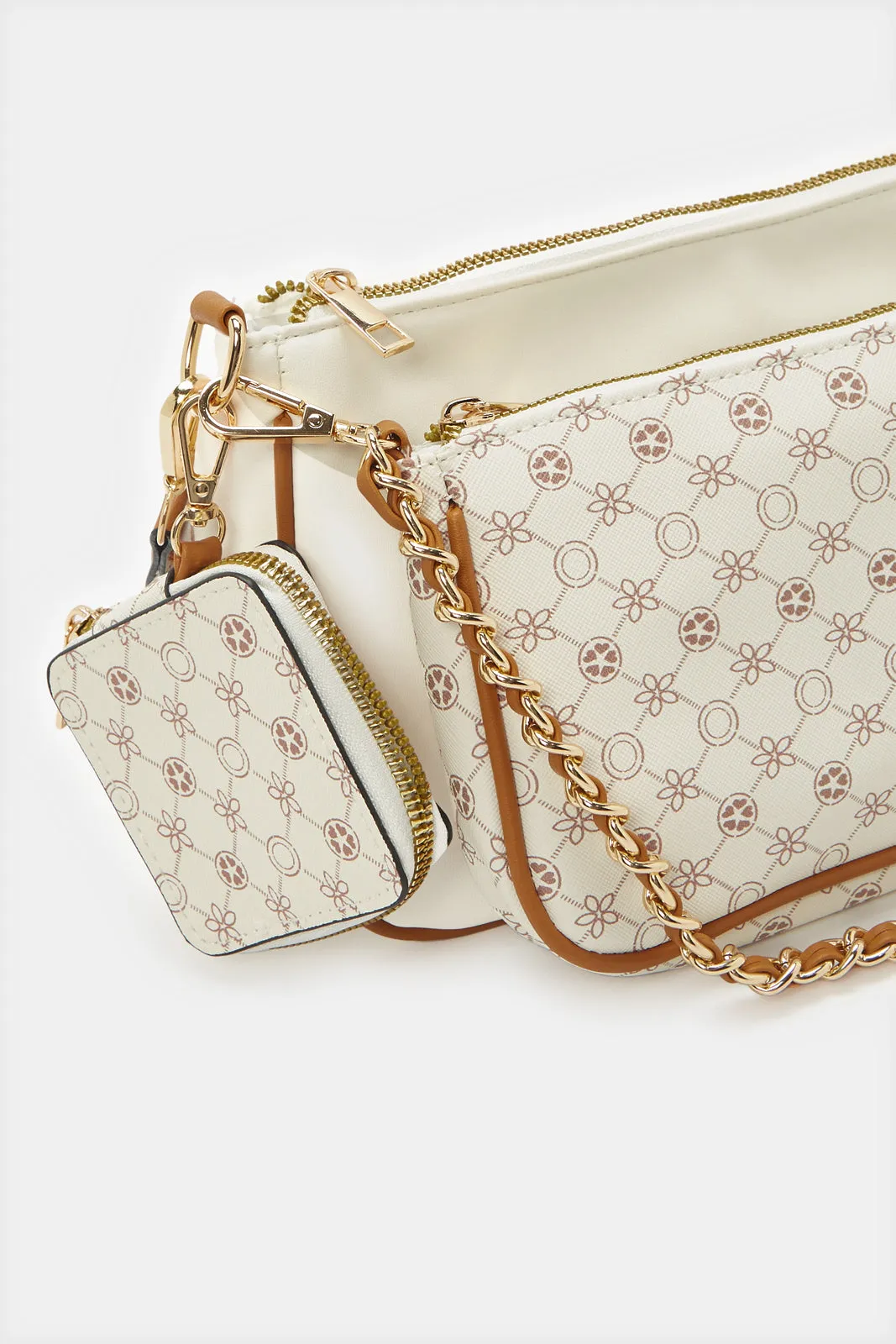 Women Beige Printed Utility Bag sold by Redtag product image thumbnail 4