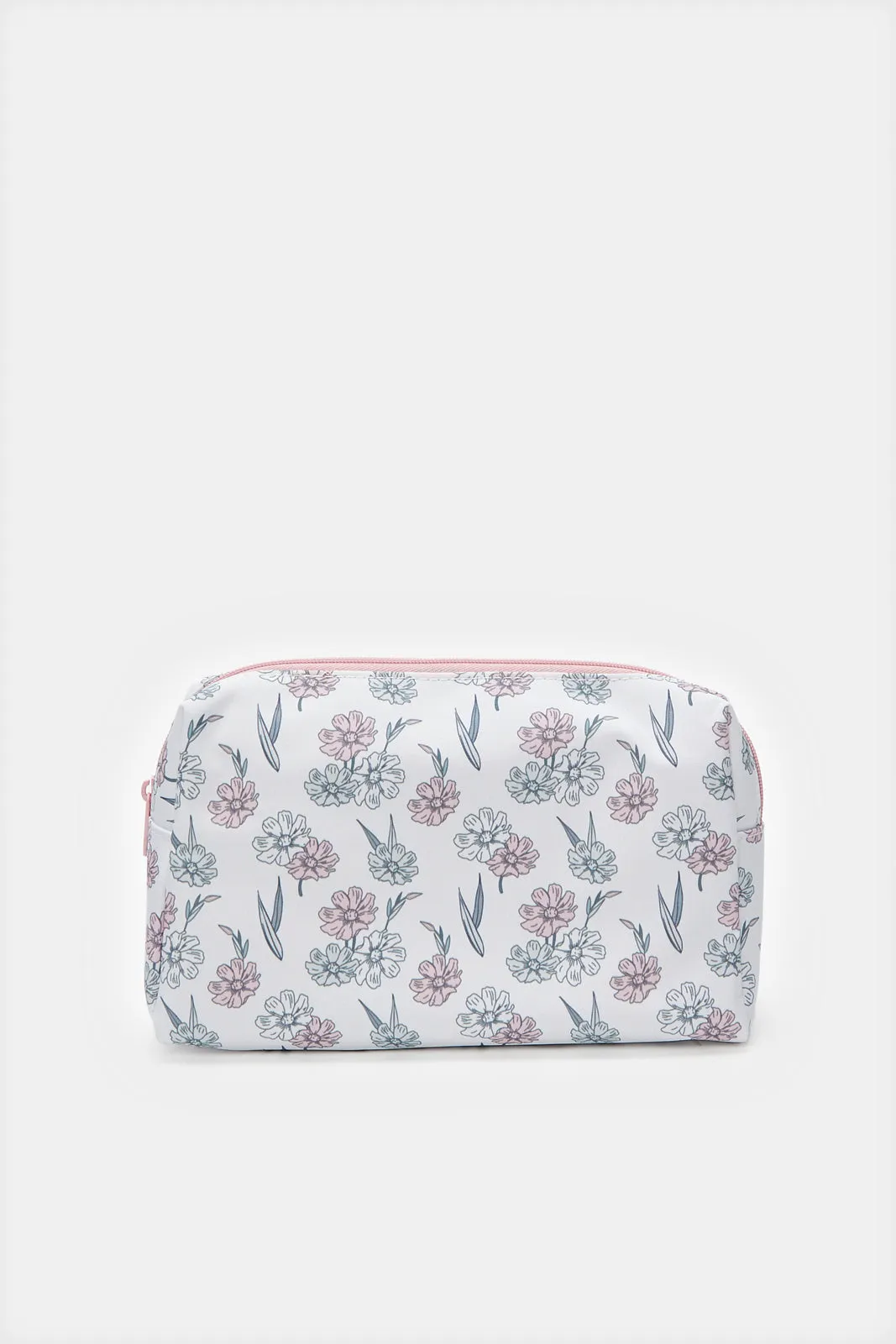 Women Pink And White Printed Cosmetic Pouch Set (3 Piece) sold by Redtag product image thumbnail 2