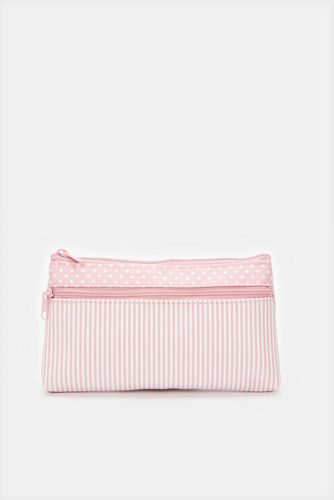 Women Pink And White Printed Cosmetic Pouch Set (3 Piece) sold by Redtag product image thumbnail 3