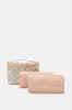Women Pink And Beige Printed Cosmetic Pouch Set (4 Piece) sold by Redtag