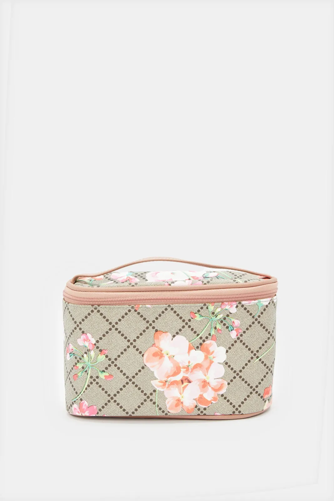 Women Pink And Beige Printed Cosmetic Pouch Set (4 Piece) sold by Redtag product image thumbnail 3