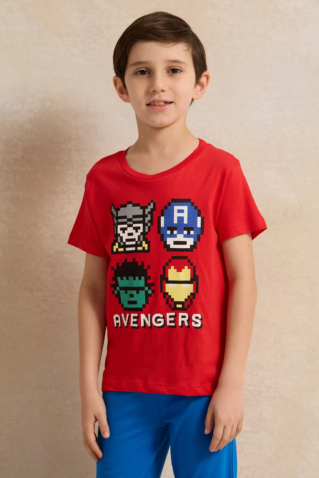 Boys Red And Blue Avengers Print Pyjama Set (2 Piece) sold by Redtag product image thumbnail 2