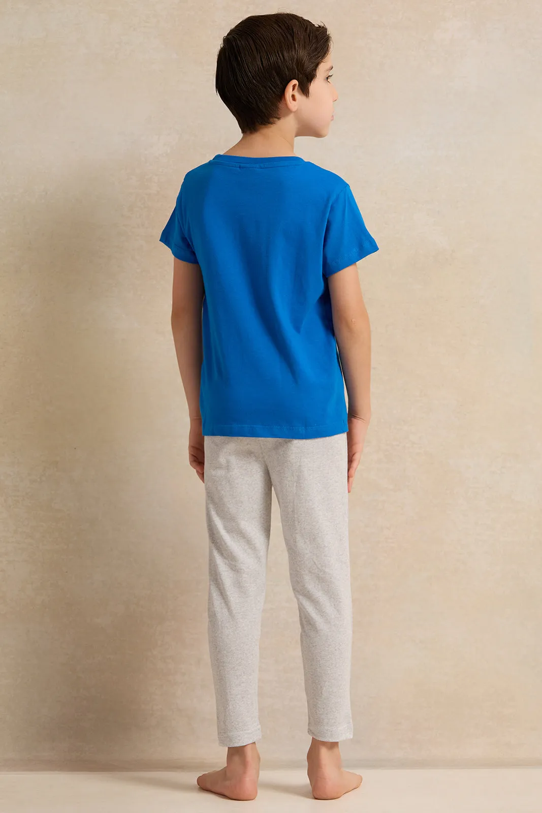 Boys Blue And Grey Avengers Print Pyjama Set (2 Piece) sold by Redtag product image thumbnail 4