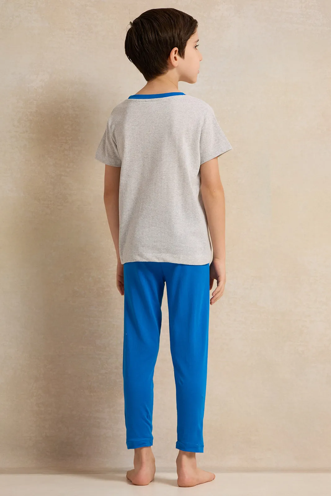 Boys Grey And Blue Spiderman Print Pyjama Set (2 Piece) sold by Redtag product image thumbnail 4