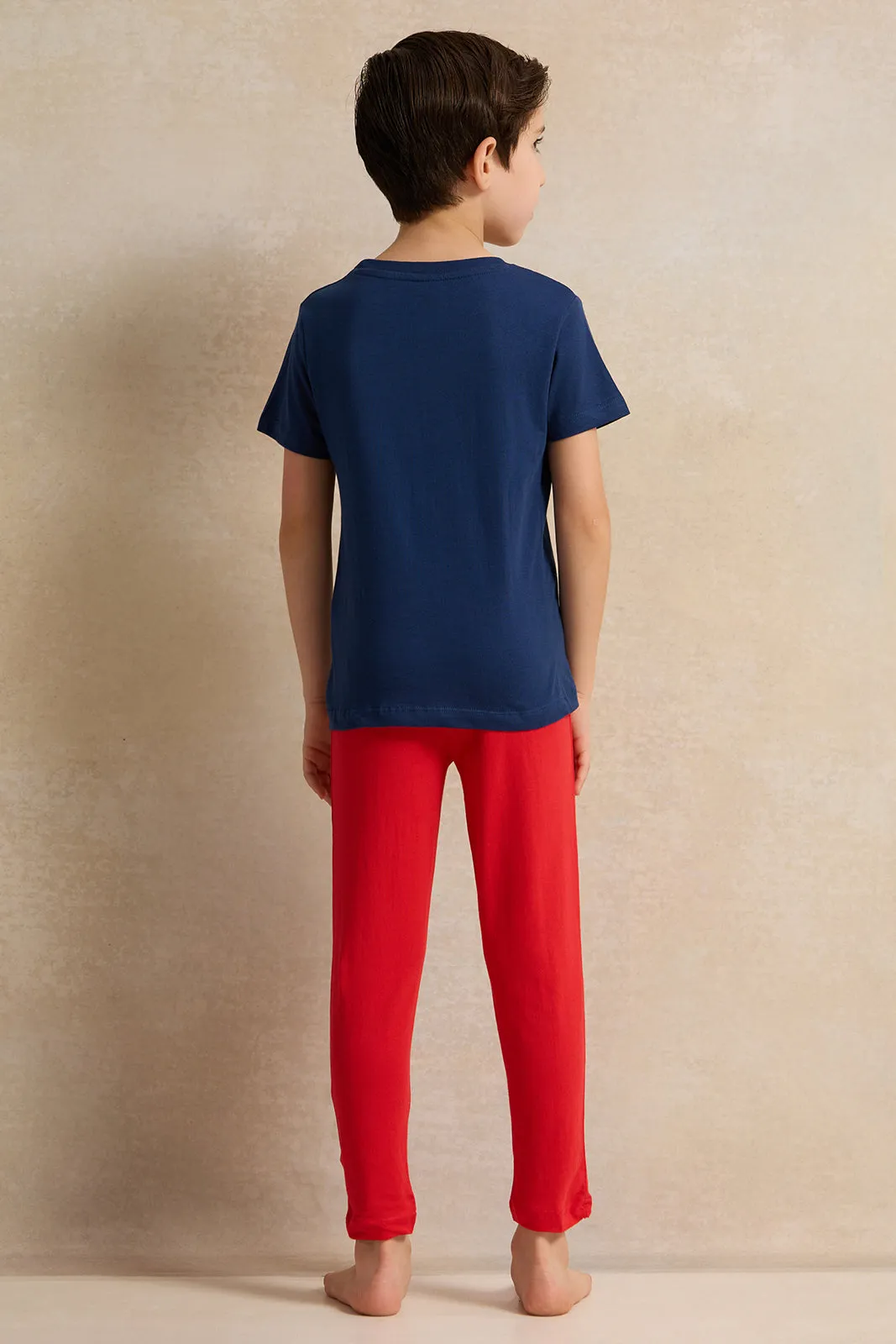 Boys Navy Spider Man Print Pyjama Set (2 Piece) sold by Redtag product image thumbnail 4