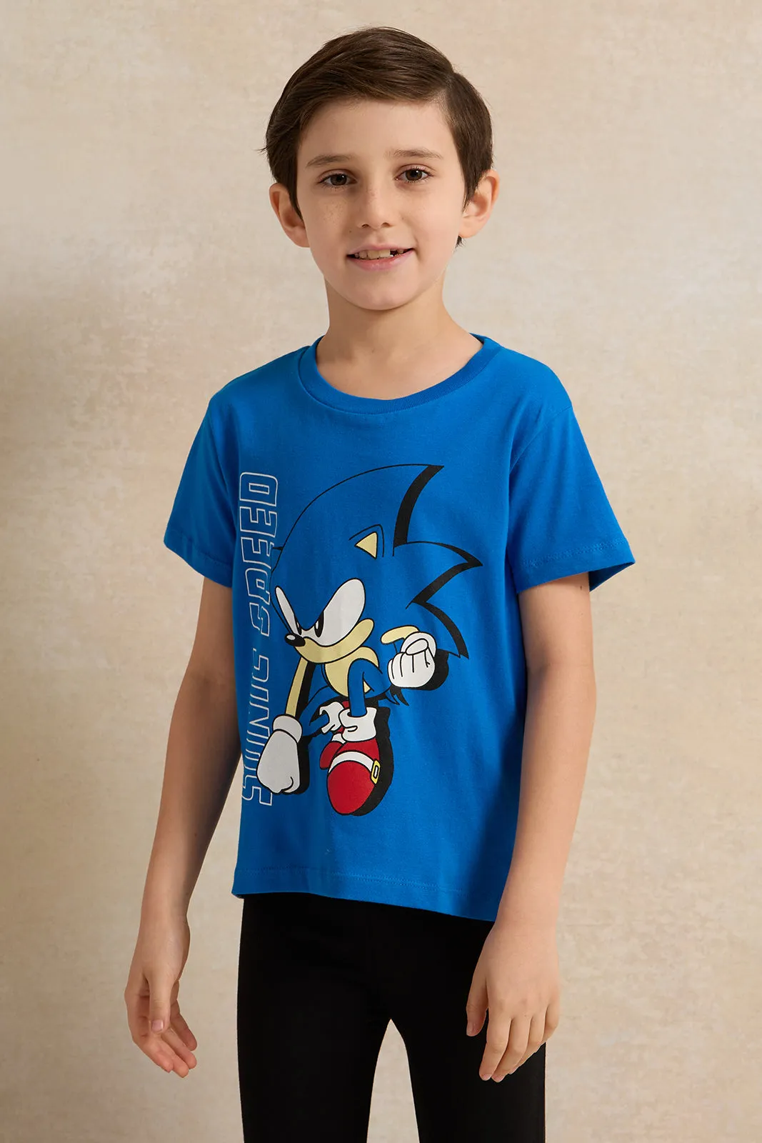 Boys Blue Sonic Print Pyjama Set (2 Piece) sold by Redtag product image thumbnail 2