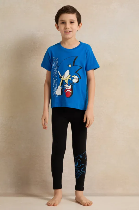 Boys Blue Sonic Print Pyjama Set (2 Piece) sold by Redtag