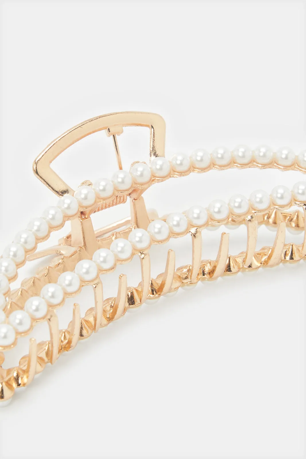 Women Gold Embellished Hair Claw sold by Redtag product image thumbnail 3