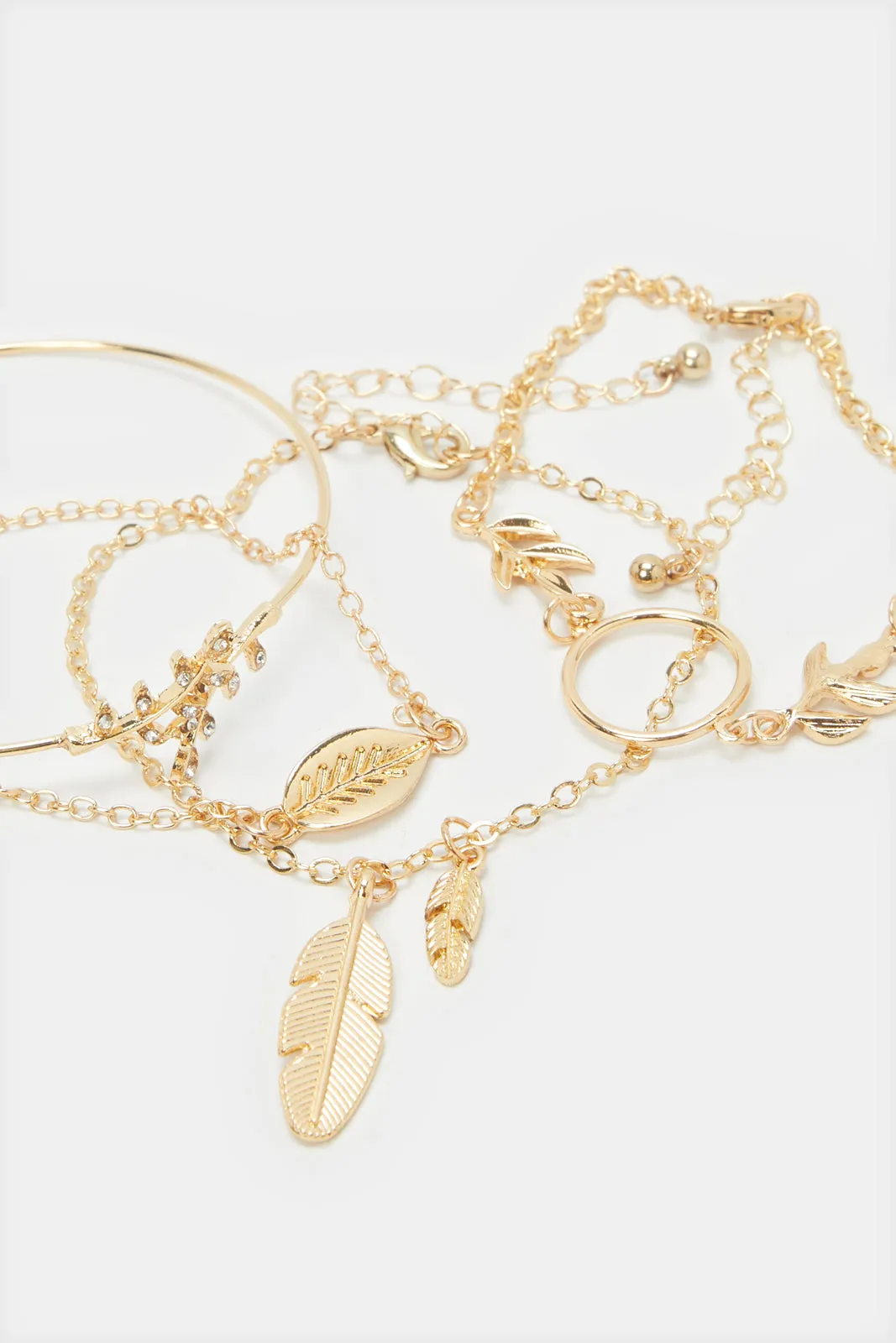 Women Gold Embellished Bracelet Set (4 Piece) sold by Redtag product image thumbnail 3