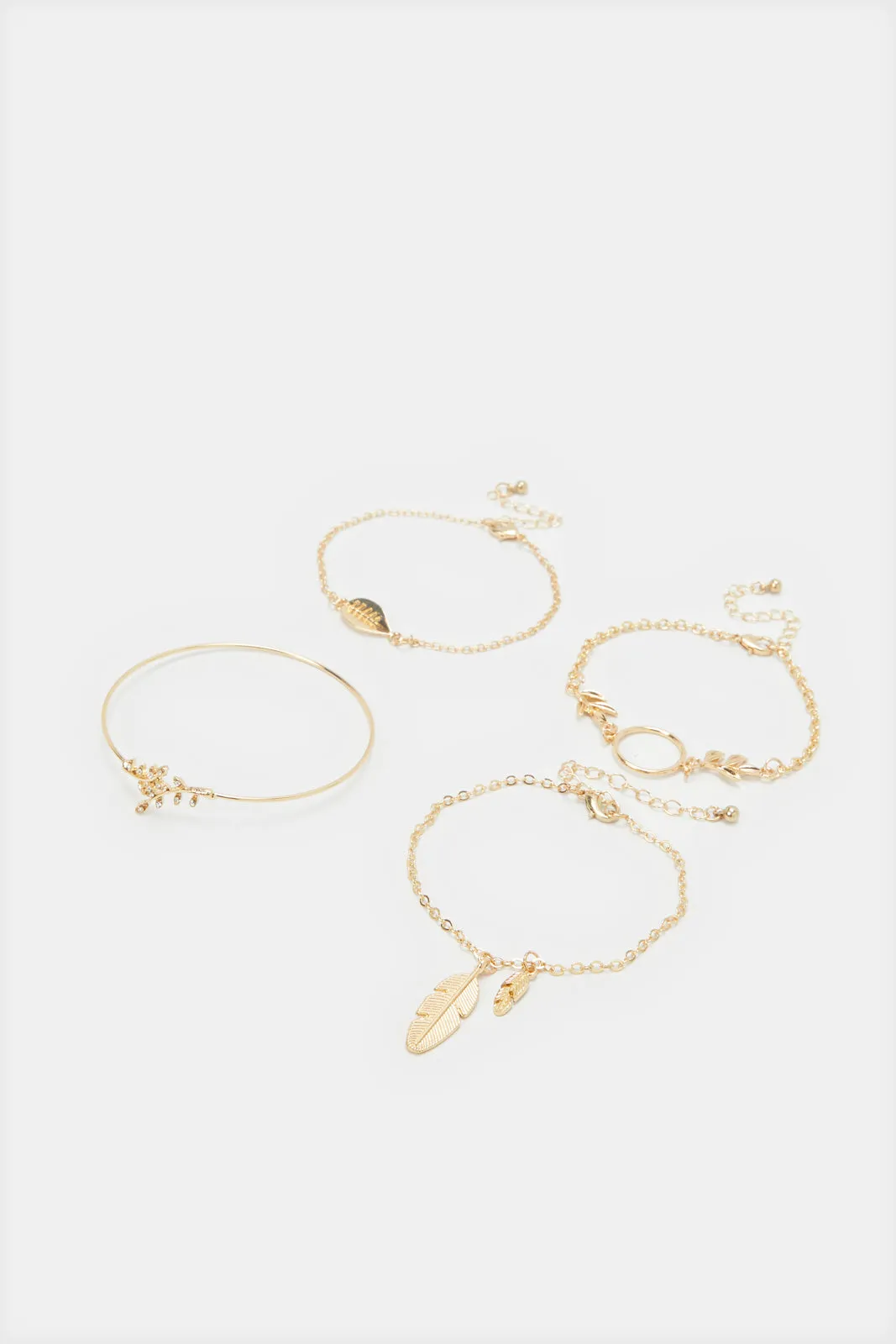 Women Gold Embellished Bracelet Set (4 Piece) sold by Redtag product image thumbnail 2