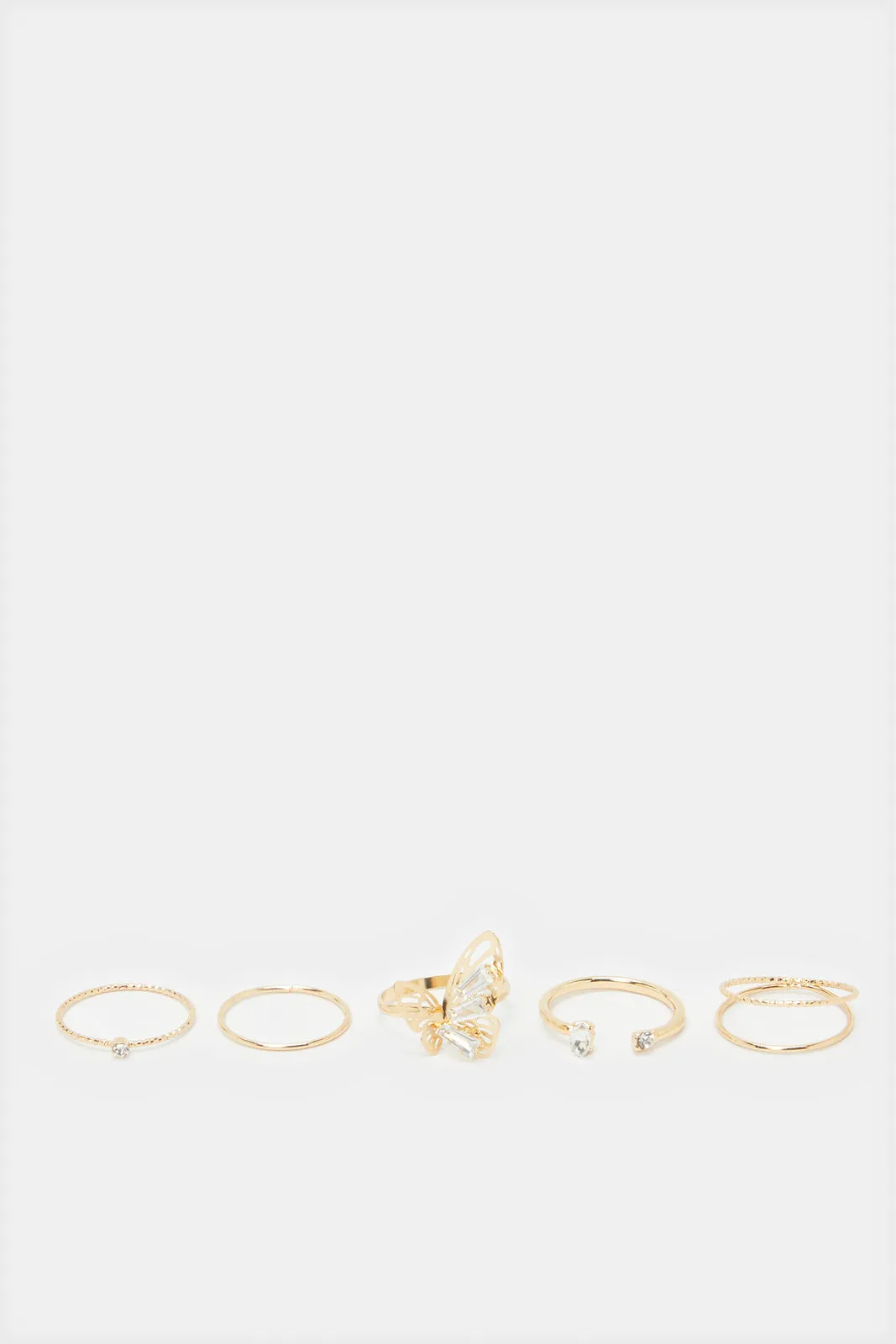 Women Gold Embellished Ring Set (5 Piece) sold by Redtag