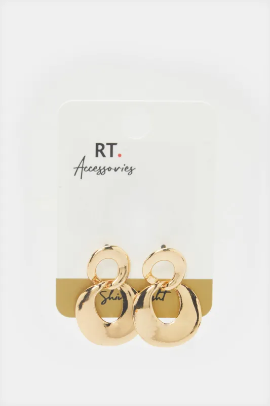 Women Gold Embellished Earring sold by Redtag