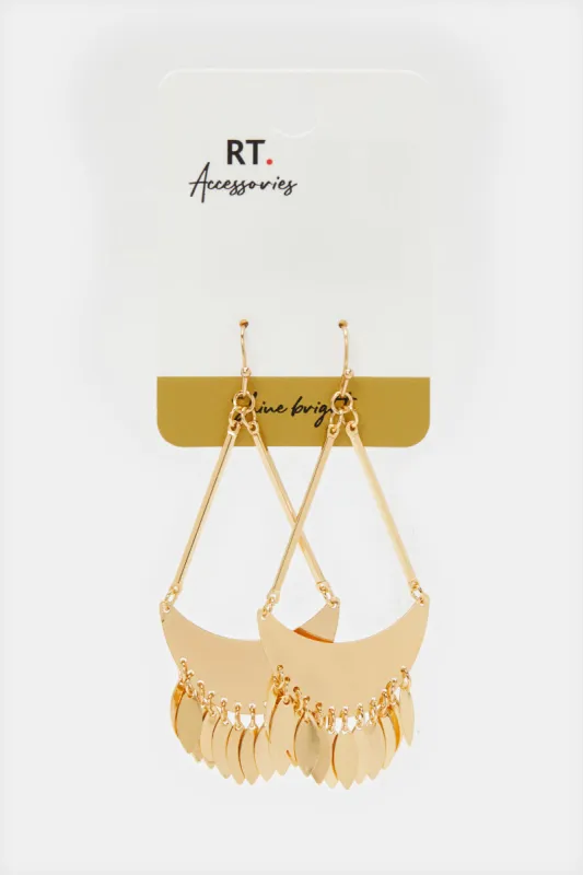Women Gold Embellished Earring sold by Redtag