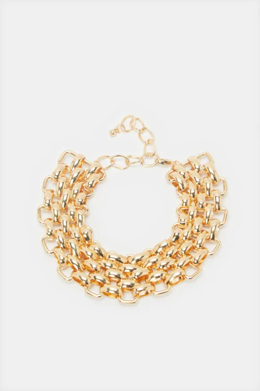 Women Gold Embellished Bracelet sold by Redtag