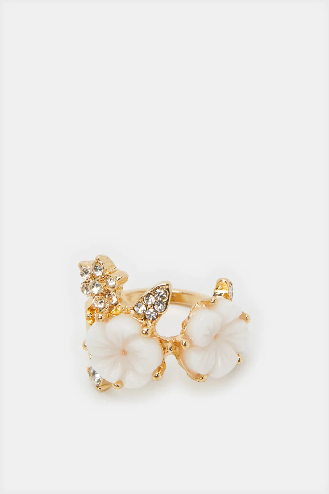 Women Gold Embellished Ring sold by Redtag
