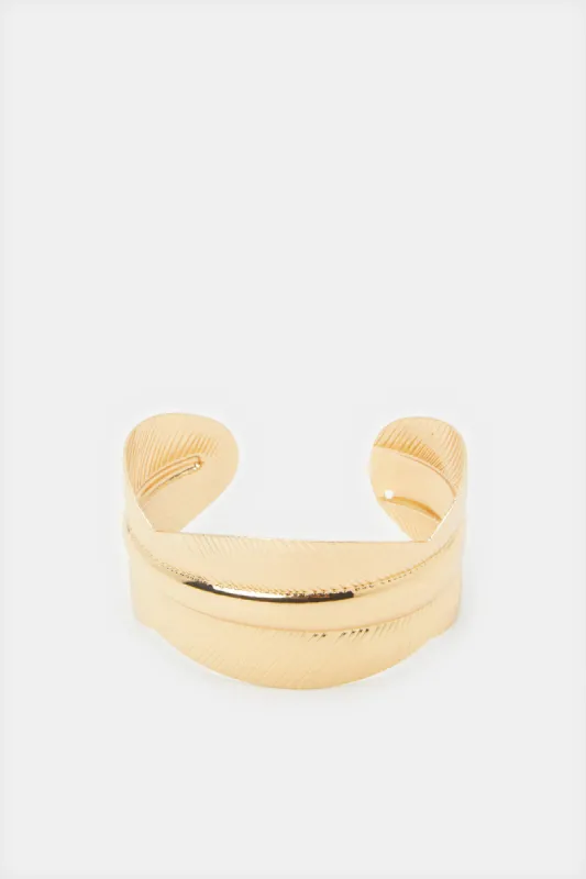 Women Gold Embellished Bangle sold by Redtag