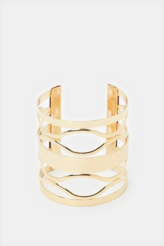 Women Gold Embellished Bangle sold by Redtag