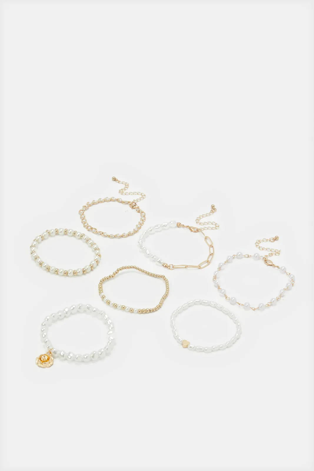 Women Gold Embellished Bracelets Set (7 Piece) sold by Redtag product image thumbnail 2