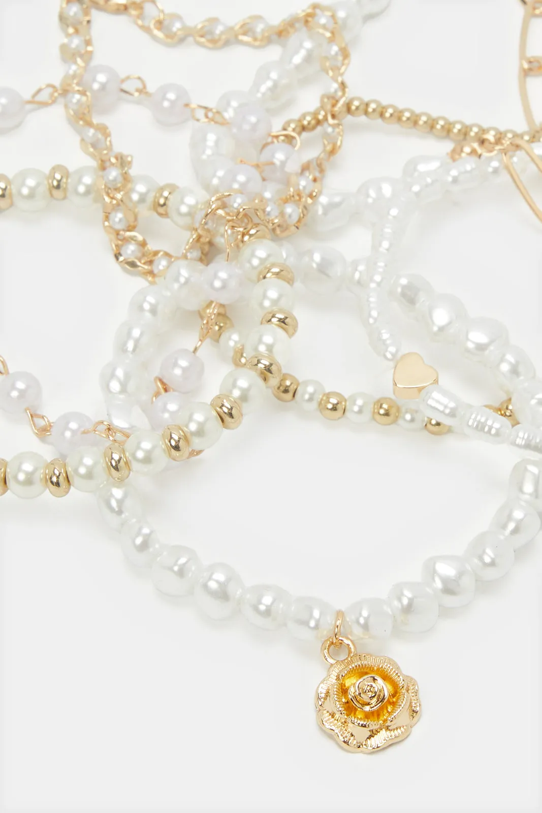 Women Gold Embellished Bracelets Set (7 Piece) sold by Redtag product image thumbnail 3