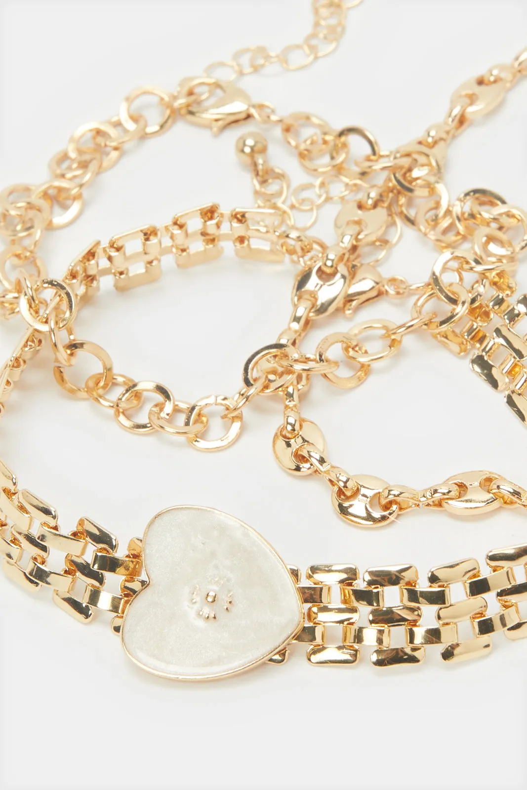Women Gold Embellished Bracelets Set (3 Piece) sold by Redtag product image thumbnail 3