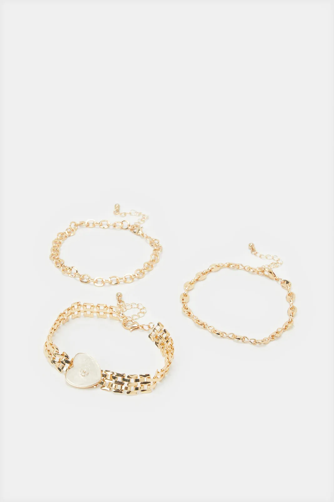 Women Gold Embellished Bracelets Set (3 Piece) sold by Redtag product image thumbnail 2