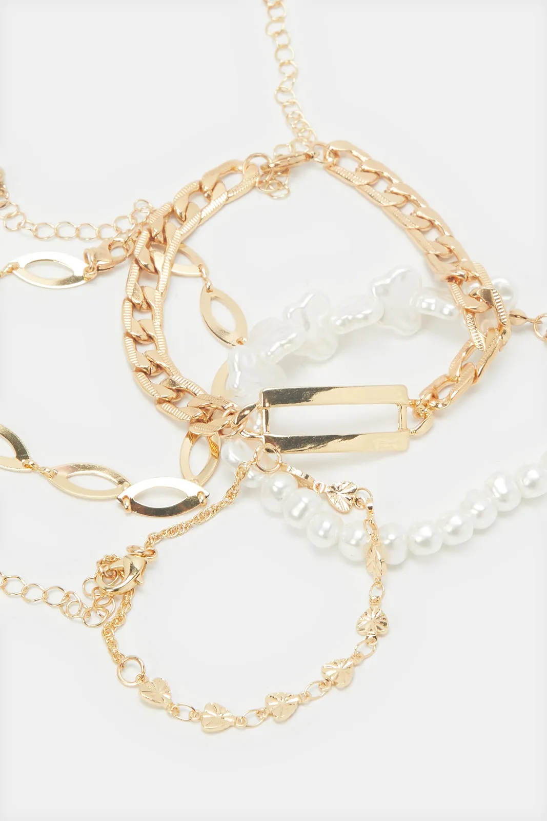 Women Gold Embellished Bracelets Set (4 Piece) sold by Redtag product image thumbnail 3