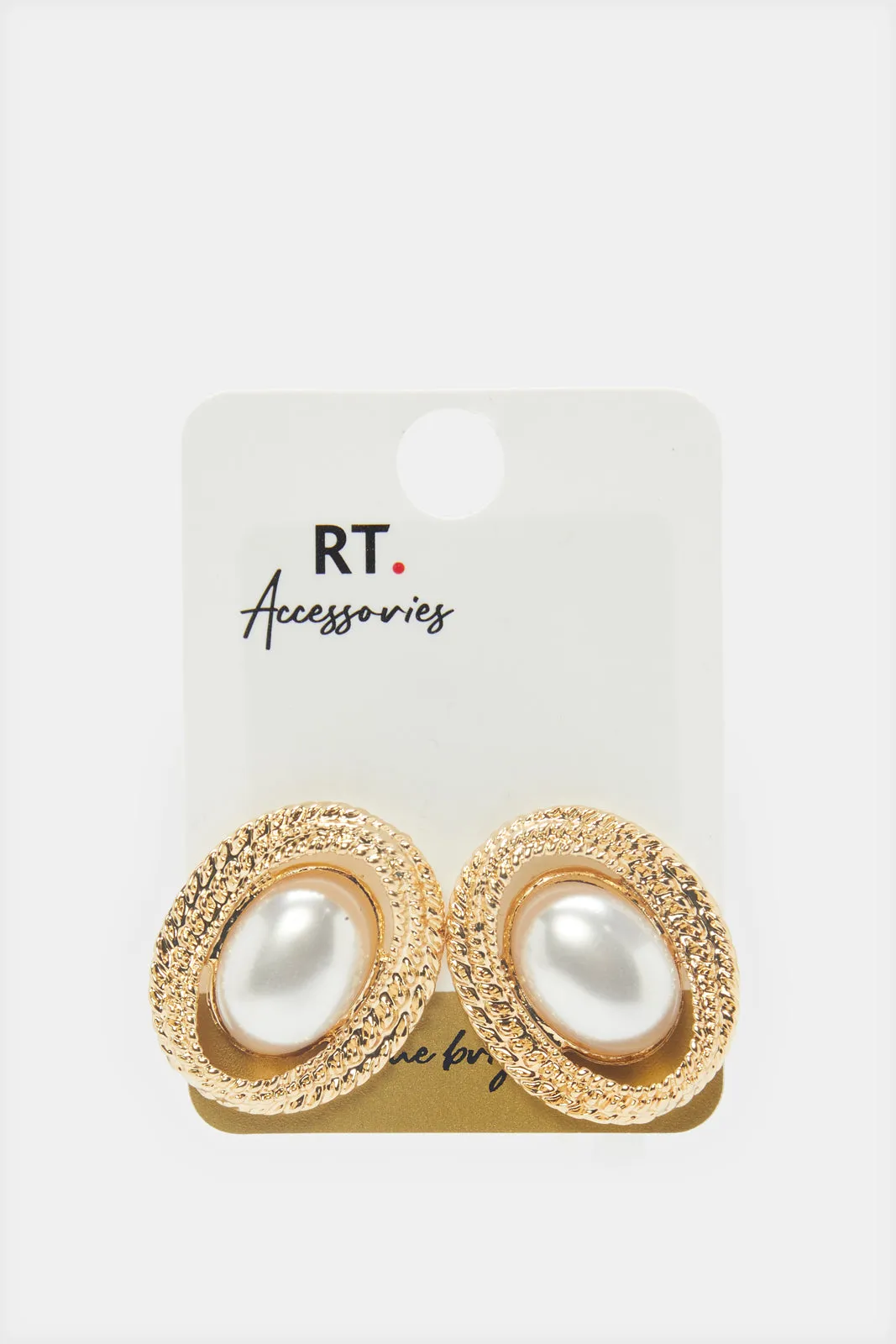 Women Gold Embellished Earrings sold by Redtag